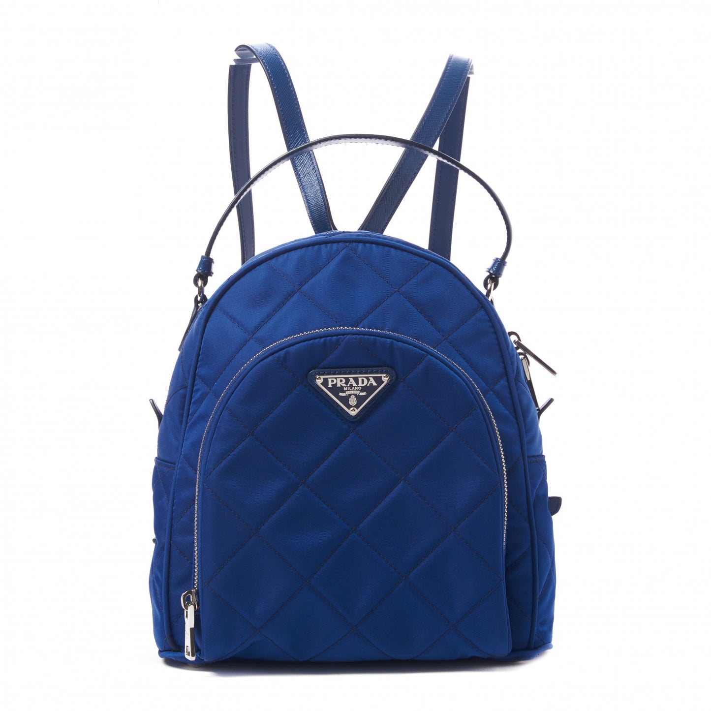 Nylon Tessuto Impuntu Quilted Backpack Bluette