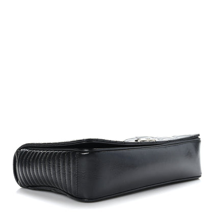Chanel Glazed Calfskin Quilted Medium Coco Boy Flap Black 4 of 10