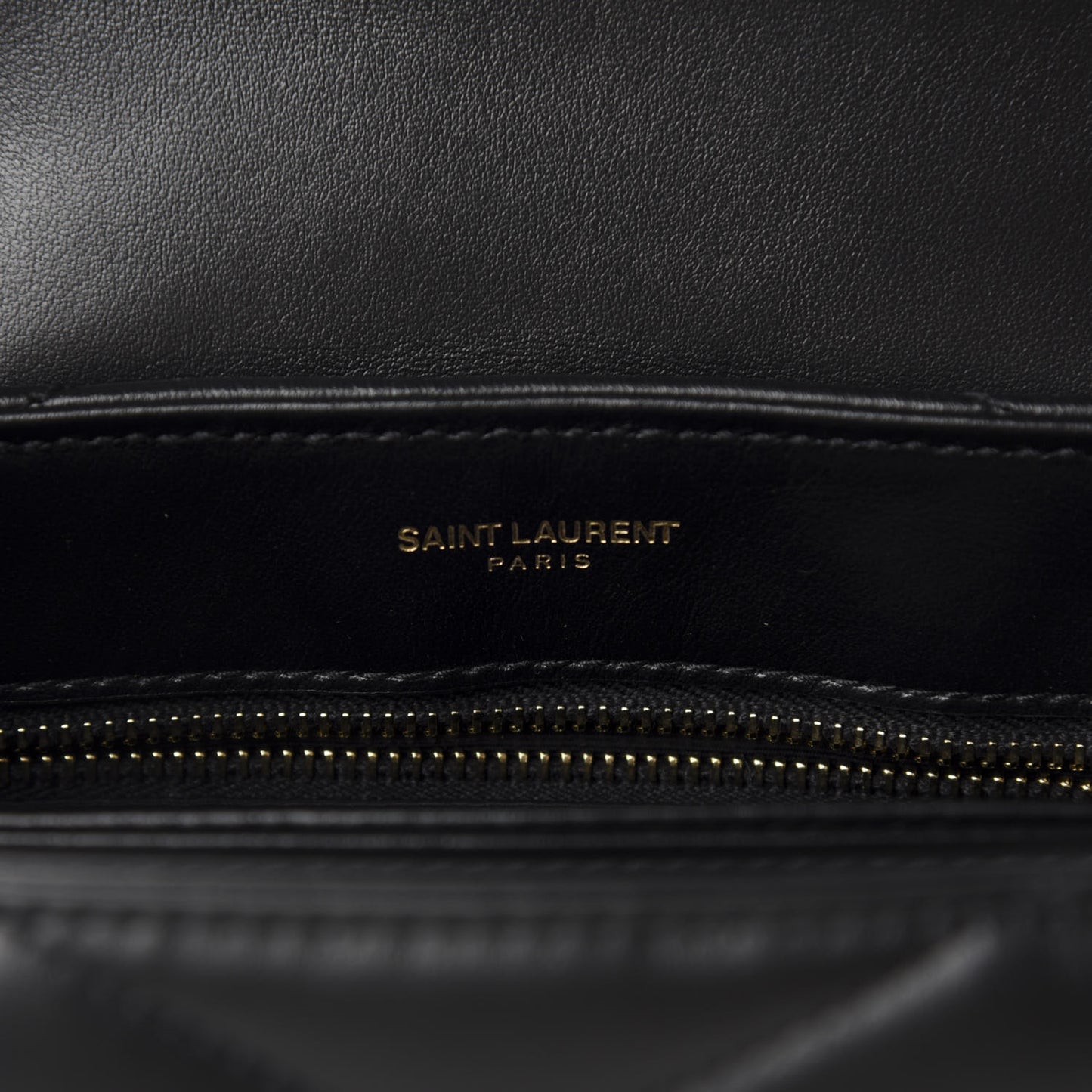 Calfskin Y Quilted Monogram Toy Loulou Crossbody Bag Black