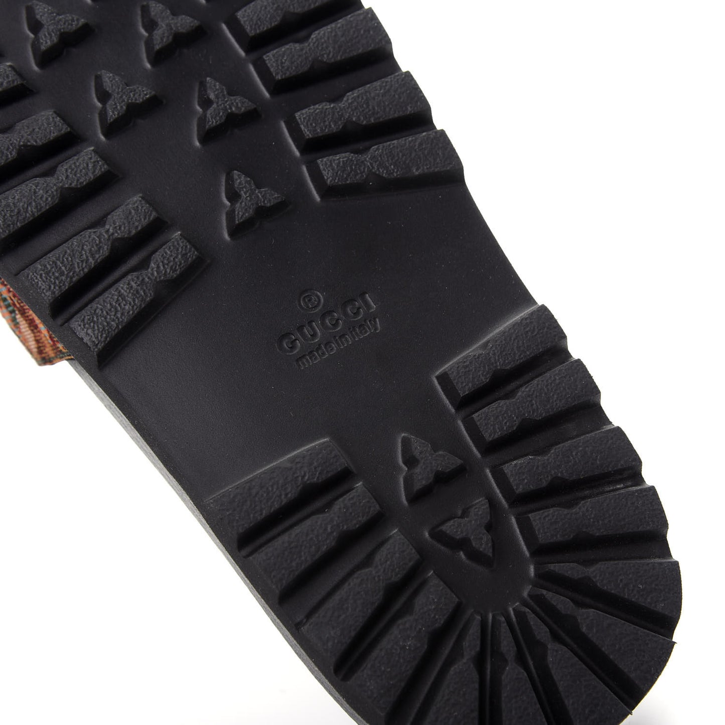 Brocade Floral Mens Pursuit Lug Sole Slide Sandals 7 Multicolor