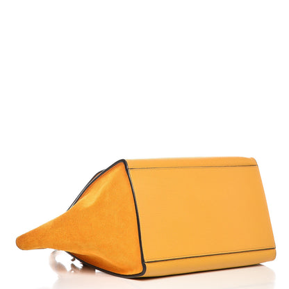 Celine Drummed Calfskin Suede Small Trapeze Ocre 4 of 7