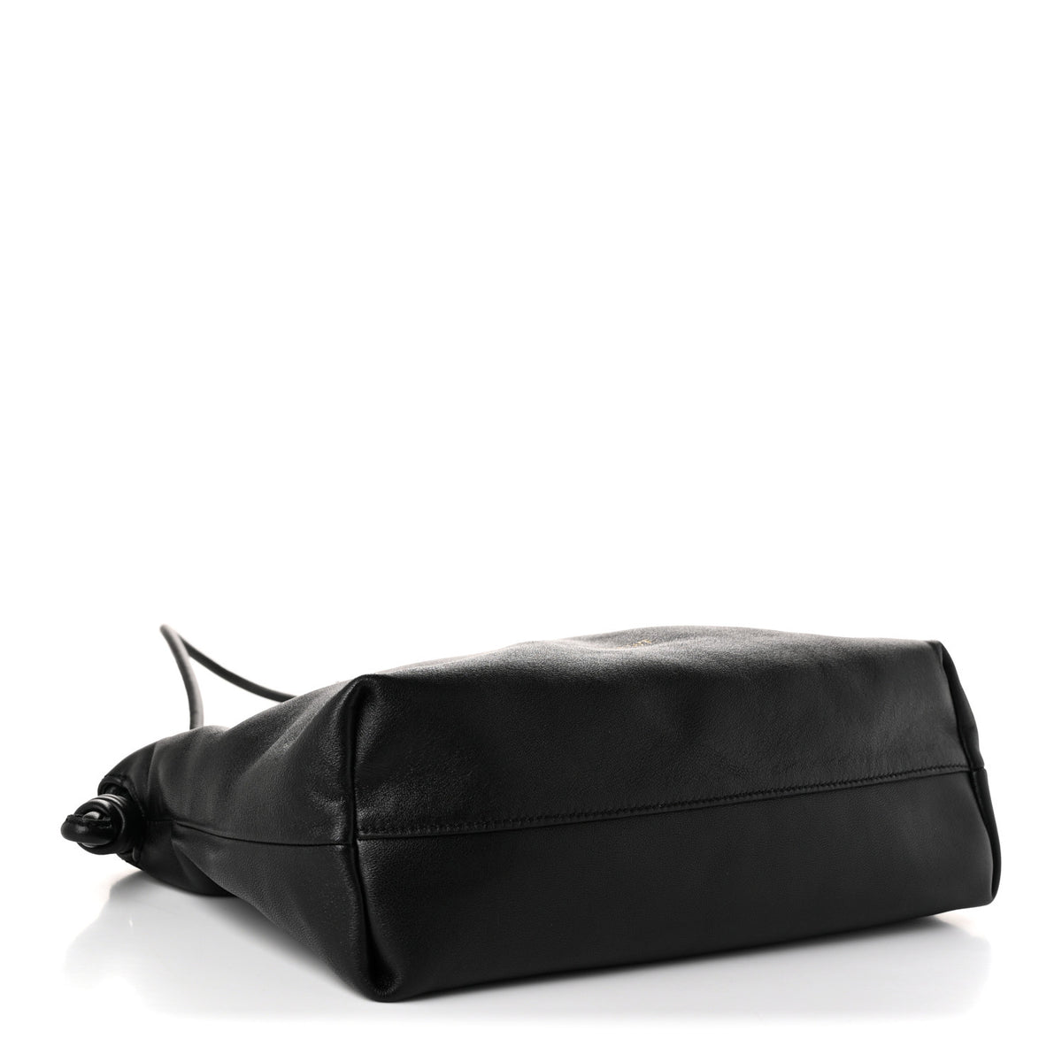 Mellow Nappa Medium Donut Chain Flamenco Knot Clutch Black