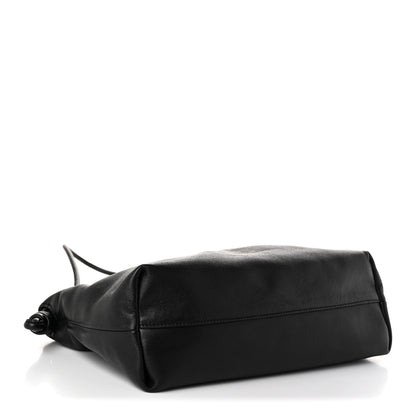 Loewe Mellow Nappa Medium Donut Chain Flamenco Knot Clutch Black 4 of 11