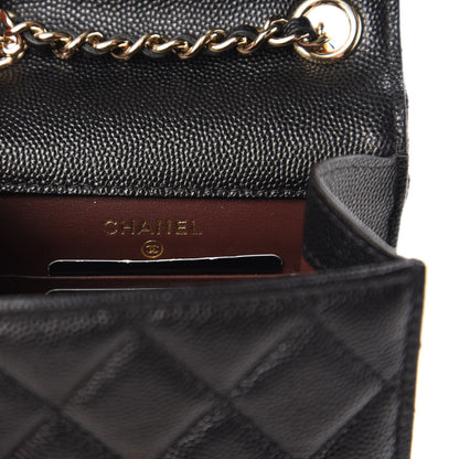 Chanel Caviar Quilted Classic Phone Holder Black 8 of 12