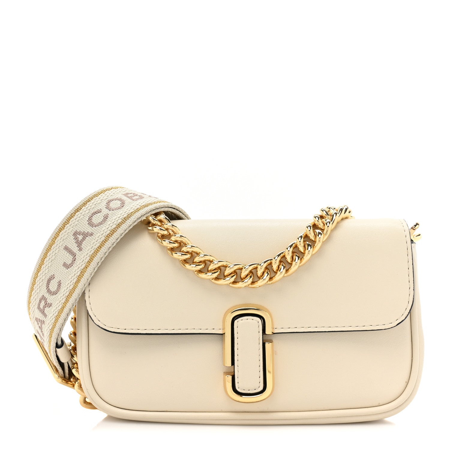 Marc Jacobs Calfskin Mini The J Marc Shoulder Bag Ivory 1 of 15