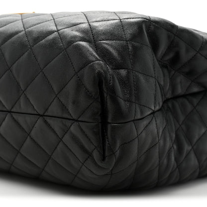 Saint Laurent Lambskin Quilted Maxi Icare Shopping Tote Black 10 of 17