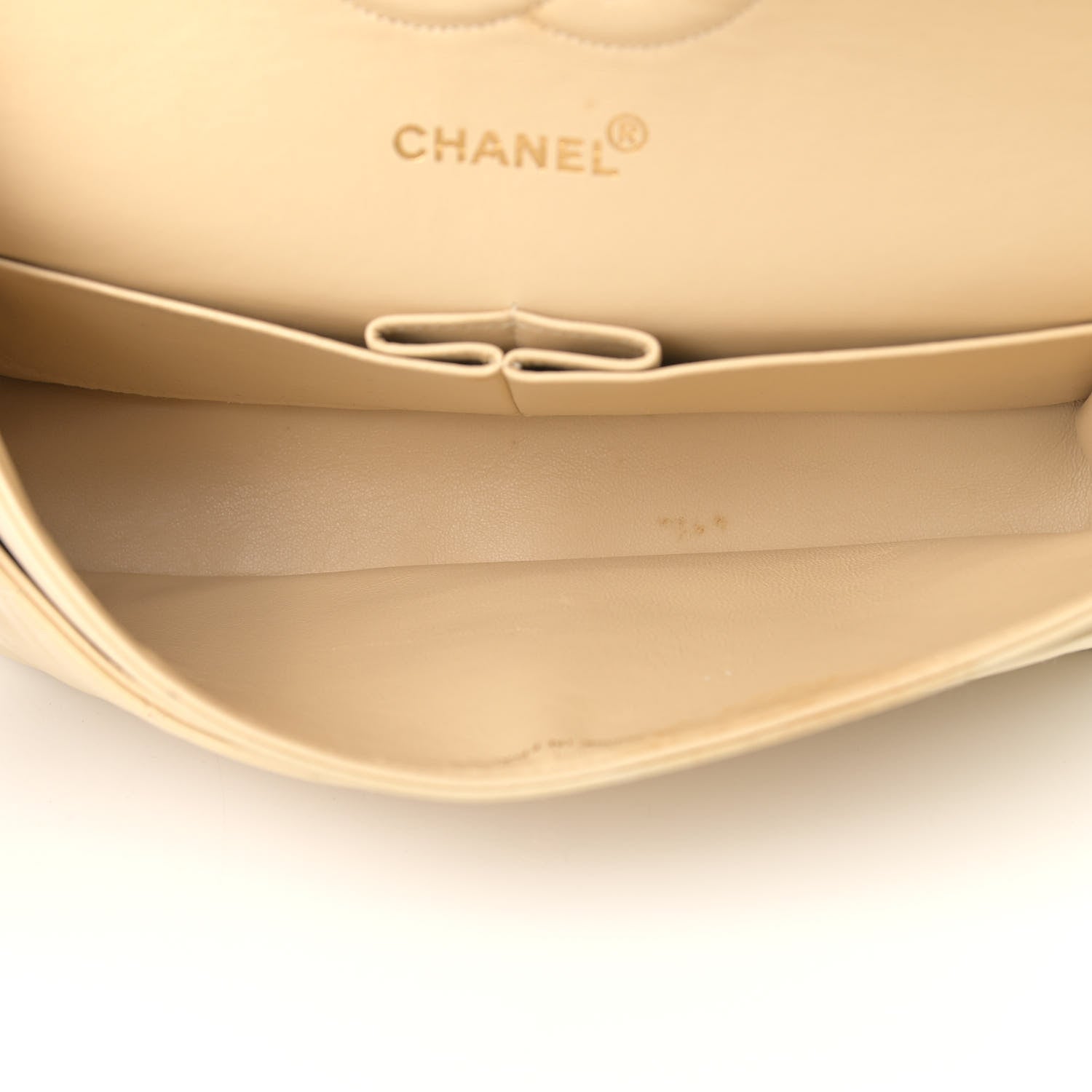 Chanel Lambskin Quilted Medium Double Flap Light Beige 5 of 21