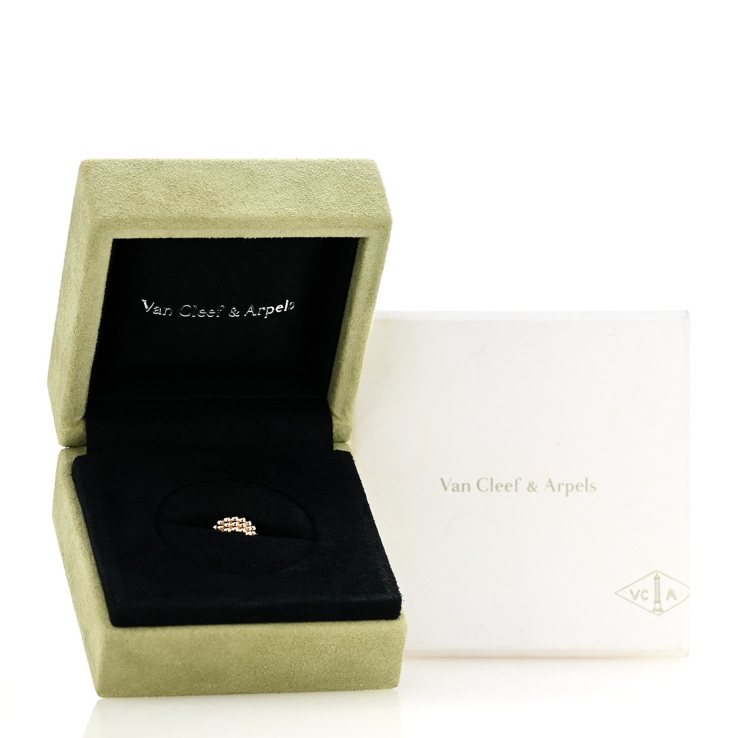 Van Cleef & Arpels 18K Rose Gold Perlee 3-Row Pendant 5 of 5