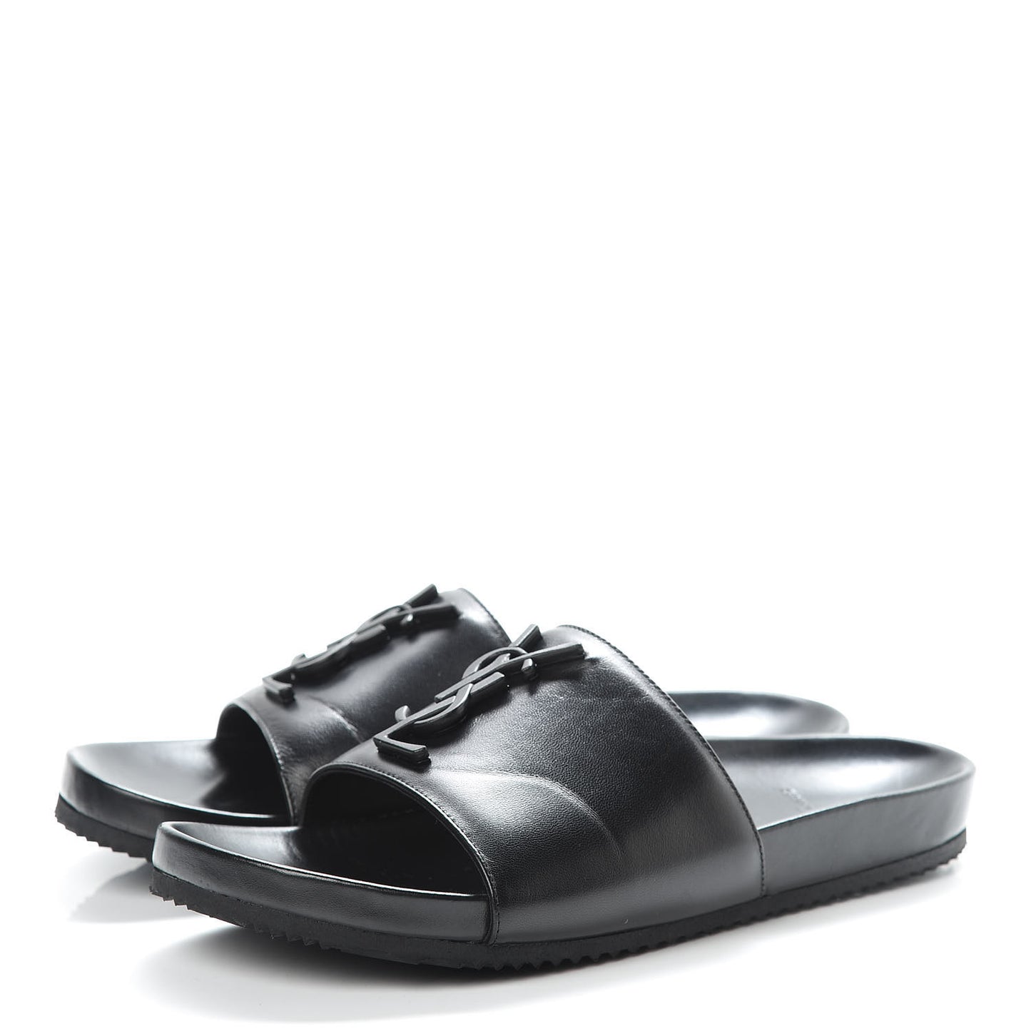 Lambskin Joan Slide Sandals 37.5 Black