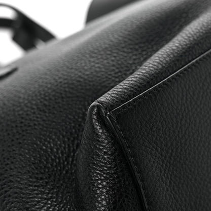 Jimmy Choo Calfskin Logo Embossed Twist East West Tote White Black 9 of 10