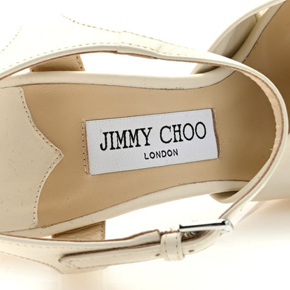 Jimmy Choo Nappa Heloise Ankle Strap Platform Sandals 39.5 Latte 7 of 7