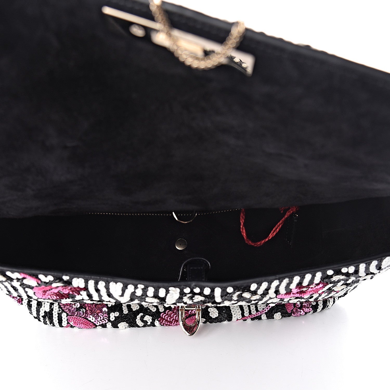 Valentino Garavani Sequin Calfskin Small Demilune Double Handle Satchel Multi 6 of 10
