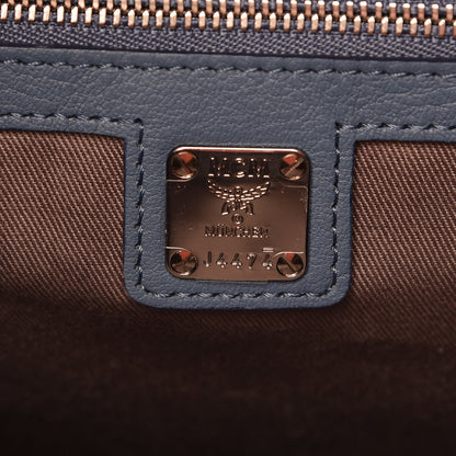 MCM Calfskin Ottomar Monogram Large Klara Hobo Luft Blue 7 of 8