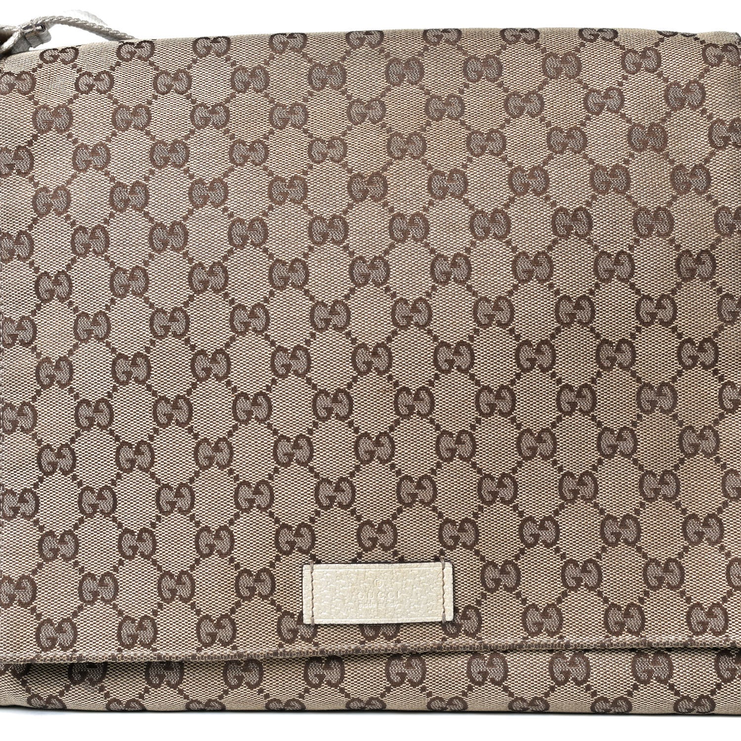 Gucci Monogram Small Flap Messenger Bag Beige Off White 12 of 22
