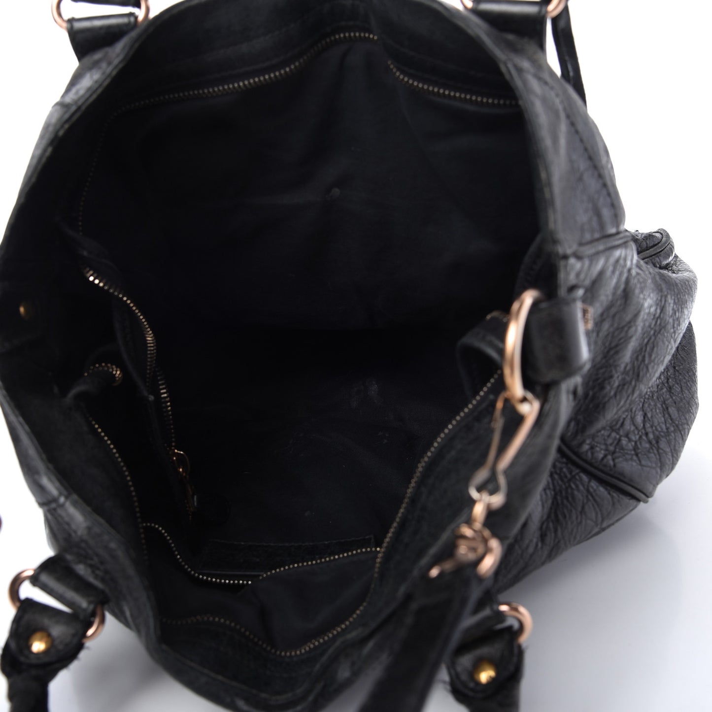 Agneau Giant 12 Rose Gold Hardware Velo Black