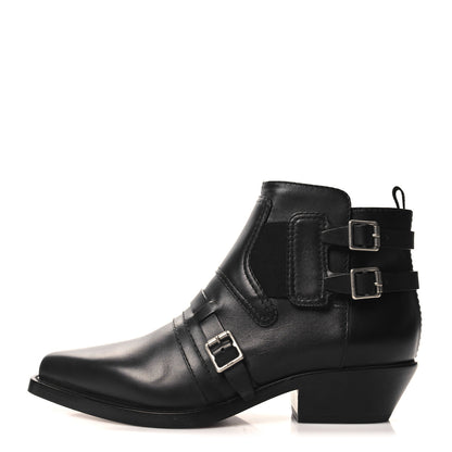 Christian Dior Calfskin Diorsaddle Boots 39 Black 1 of 8