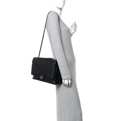 Chanel Caviar Quilted Maxi Double Flap Black 2 of 10