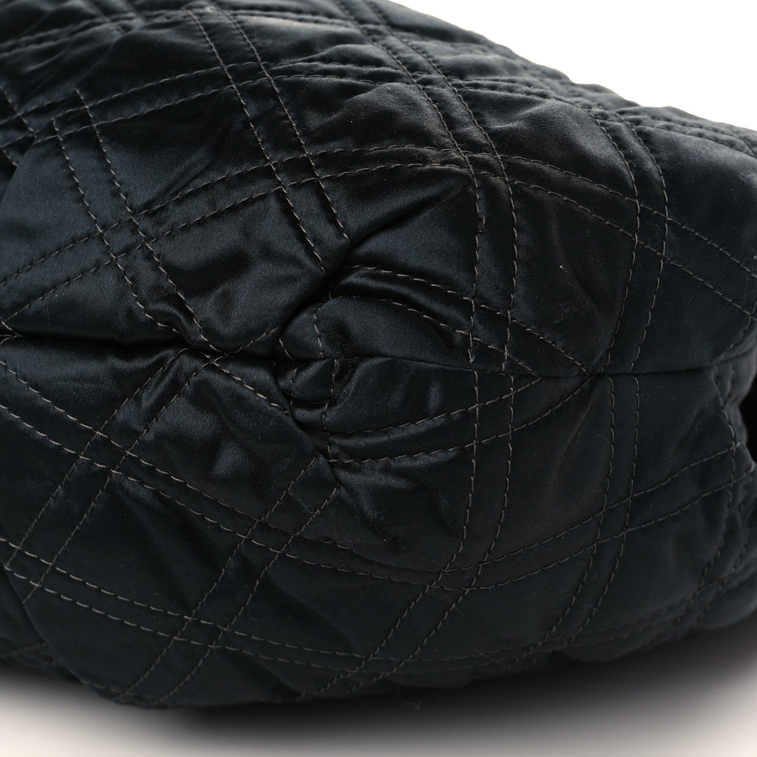 Lanvin Satin Quilted Shoulder Bag Black 8 of 10