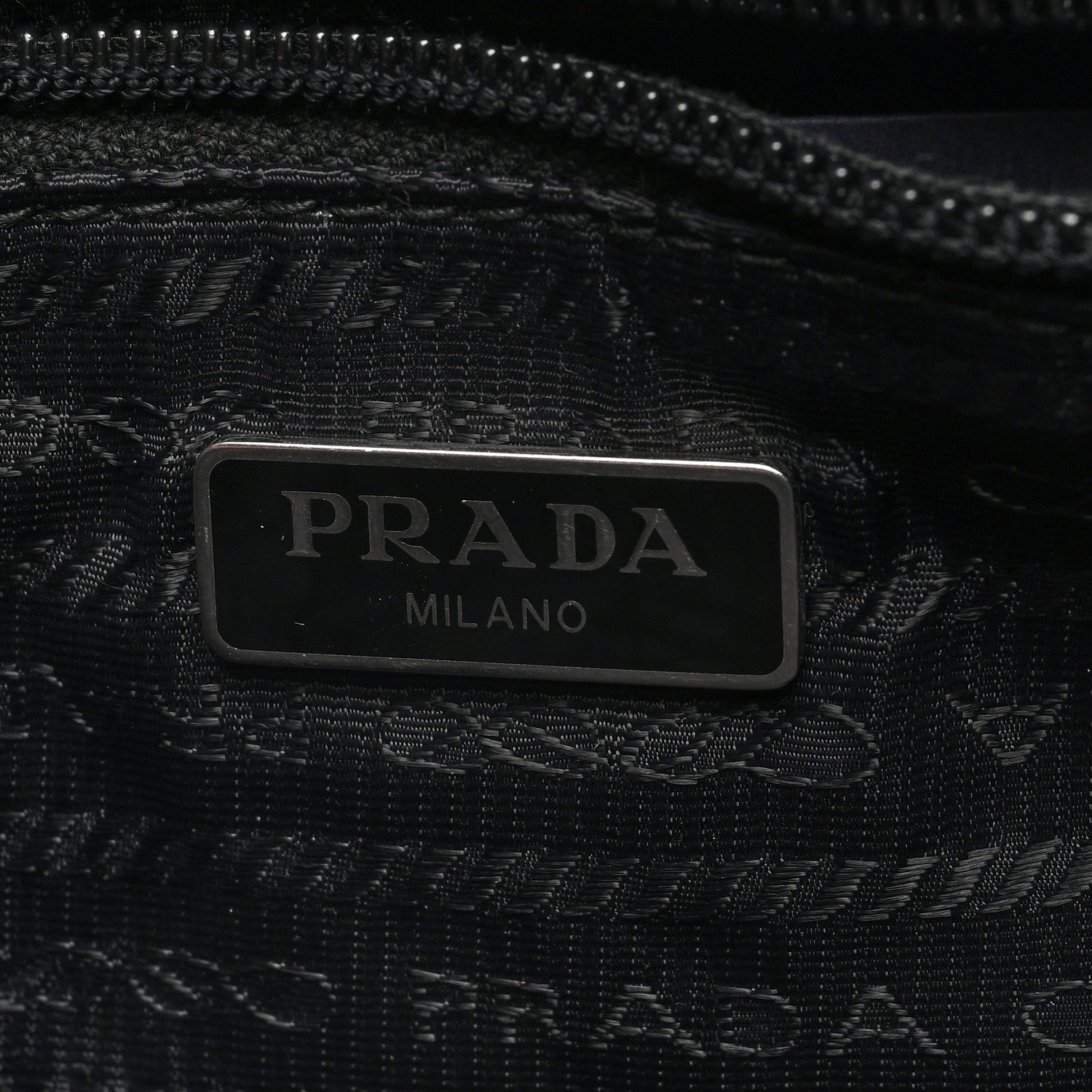 Prada Re-Nylon Saffiano Travel Pouch Black Caramel 6 of 6