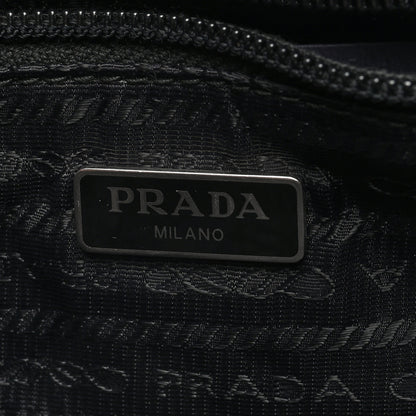 Prada Re-Nylon Saffiano Travel Pouch Black Caramel 6 of 6