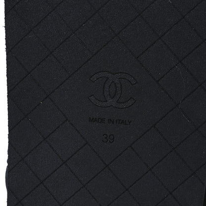 Chanel Tweed Lambskin Dad Sandals 39 Black Multicolor 7 of 9