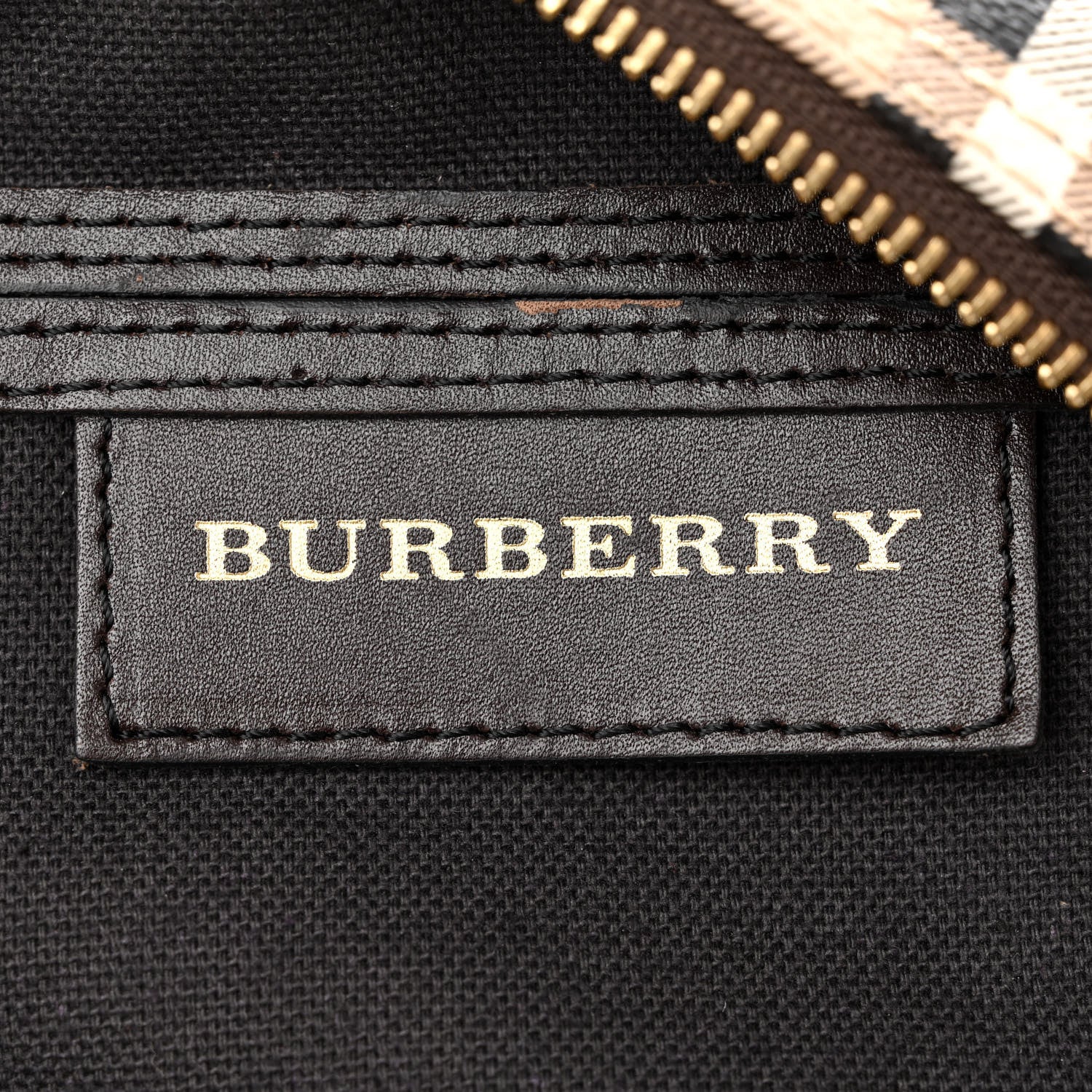Burberry Haymarket Check Small Chester Bowling Bag Chocolate 6 of 10