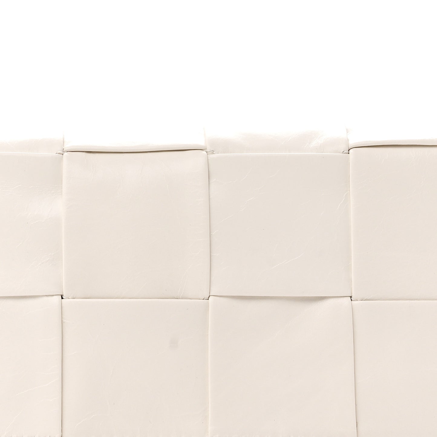 Paper Calfskin Intrecciato Cassette Belt Bag White
