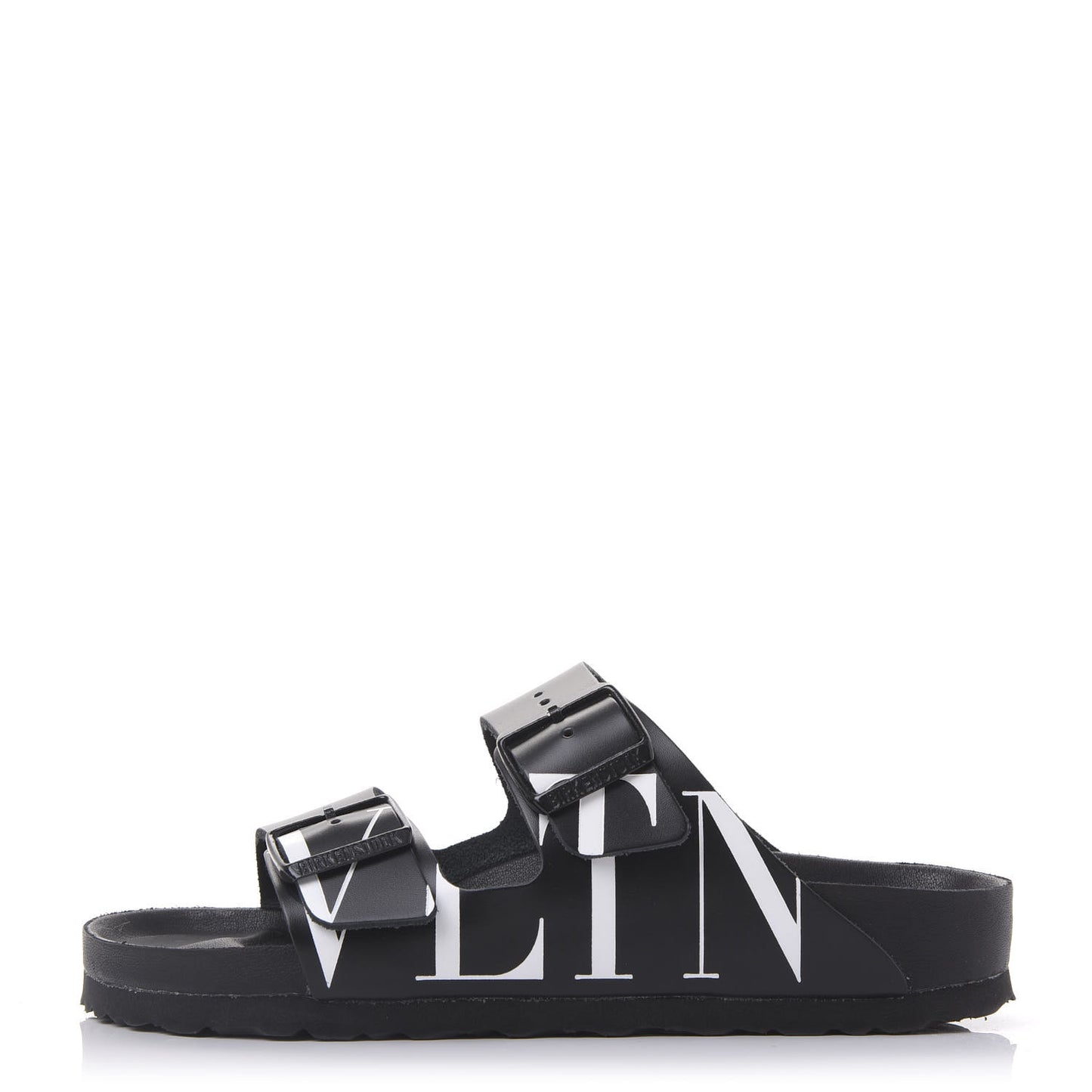 Calfskin VLTN Birkenstock Slide Sandals 37 Black