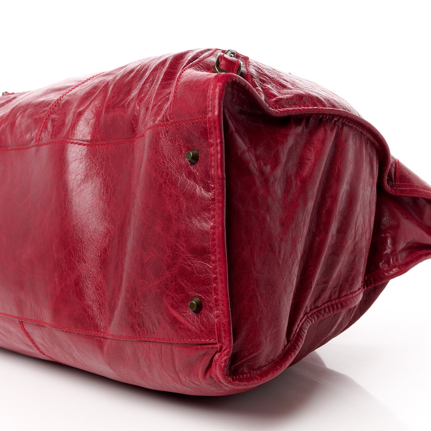 Balenciaga Agneau Classic Hardware Weekender Rouge Theatre 10 of 14