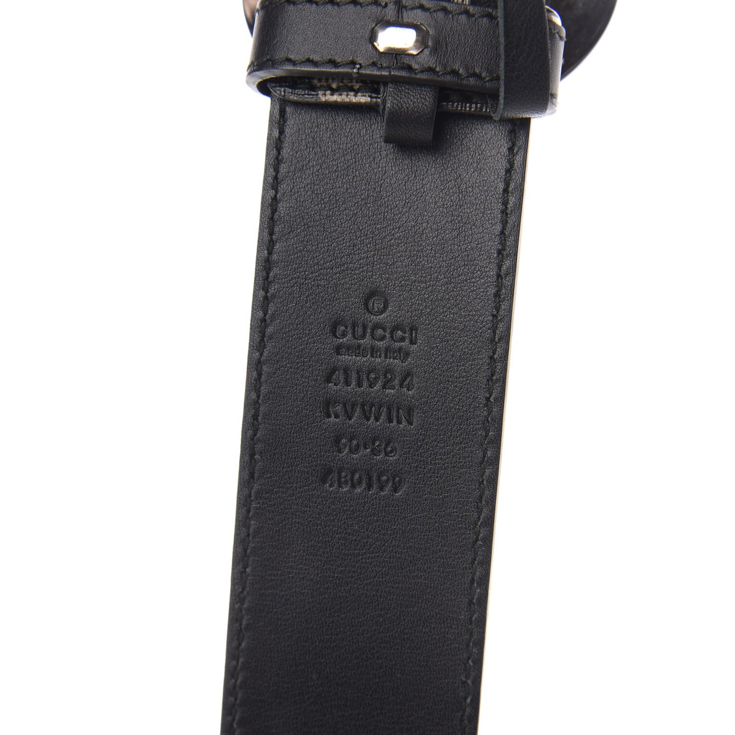GG Supreme Monogram Caleido Interlocking G Belt 90 36 Dark Brown