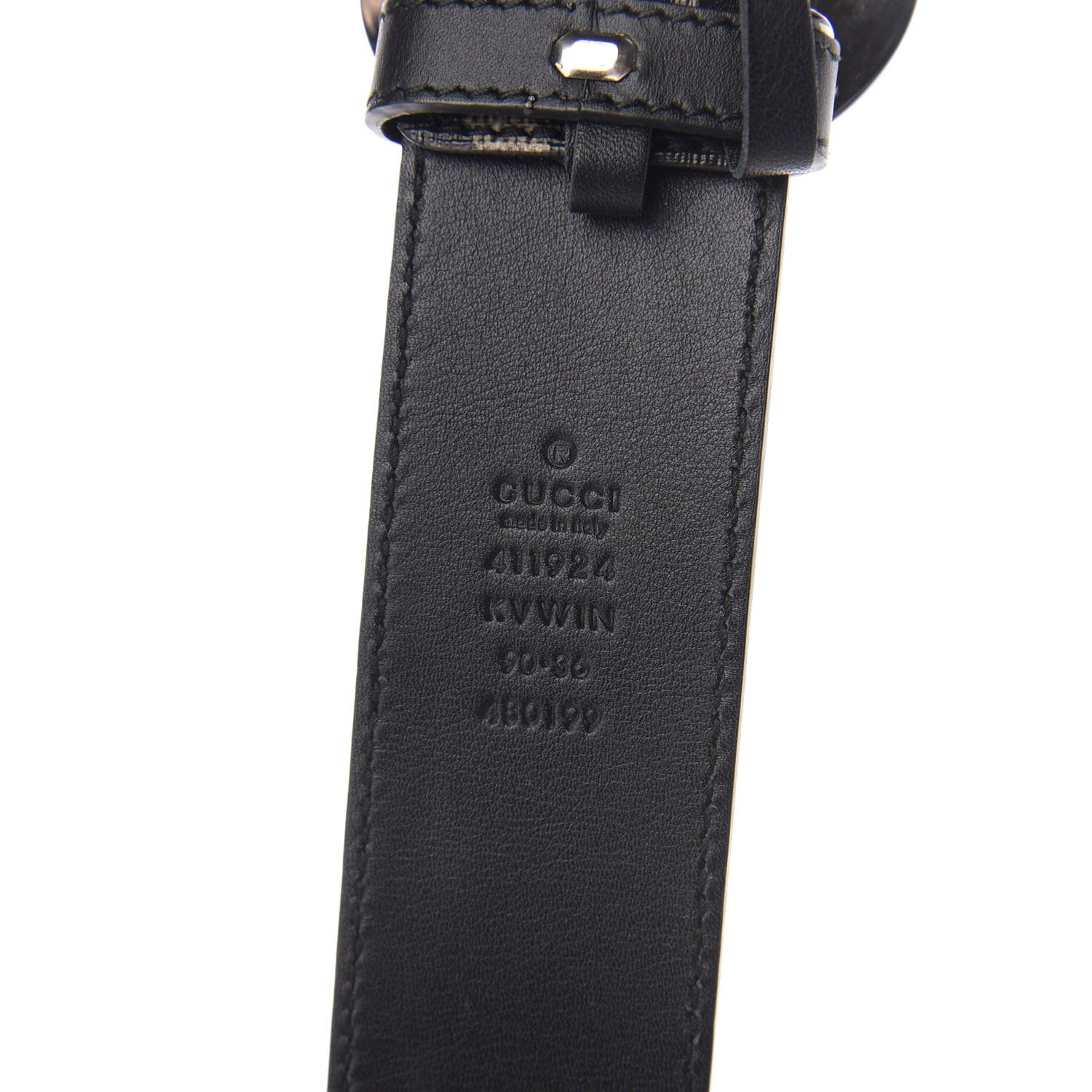 Gucci GG Supreme Monogram Caleido Interlocking G Belt 90 36 Dark Brown 3 of 4