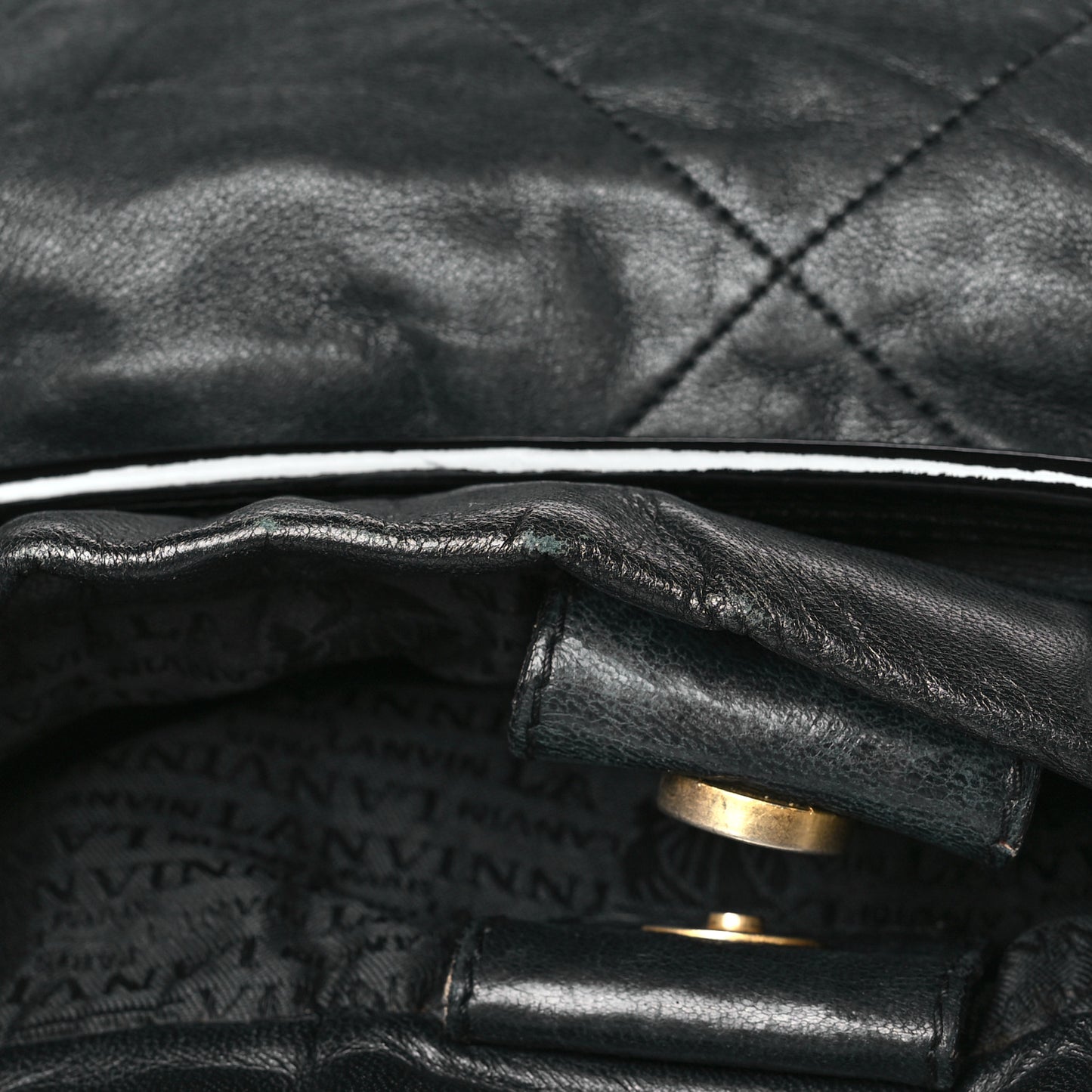 Lambskin Quilted Amalia Cabas Tote Black