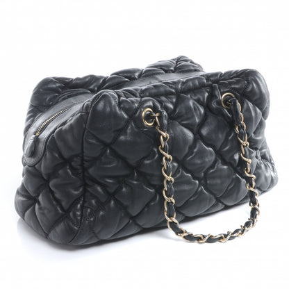 Chanel Lambskin Large Bubble Quilt Bowler Black 3 of 8