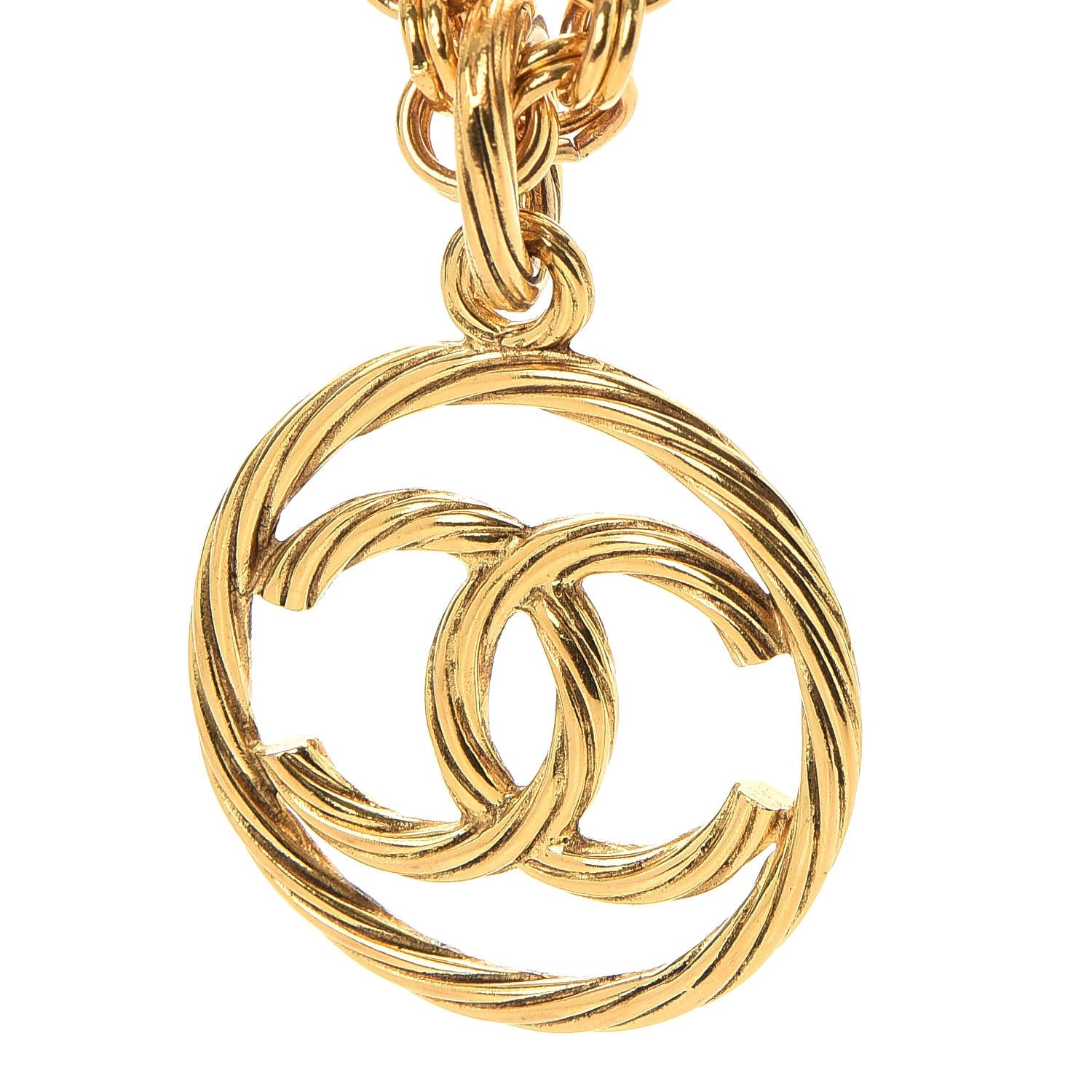 Chanel Chain CC Long Necklace Gold 3 of 8