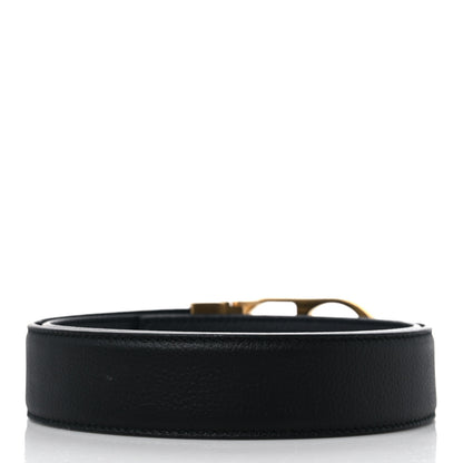 Christian Dior Calfskin 30 Montaigne Reversible Belt 95 38 Black Navy 3 of 5