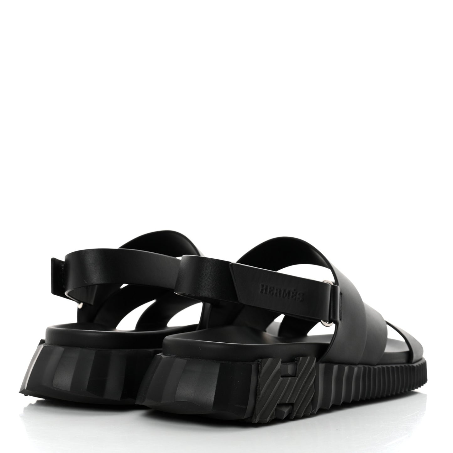 Calfskin Goatskin Mens Electric Sandals 43 Black