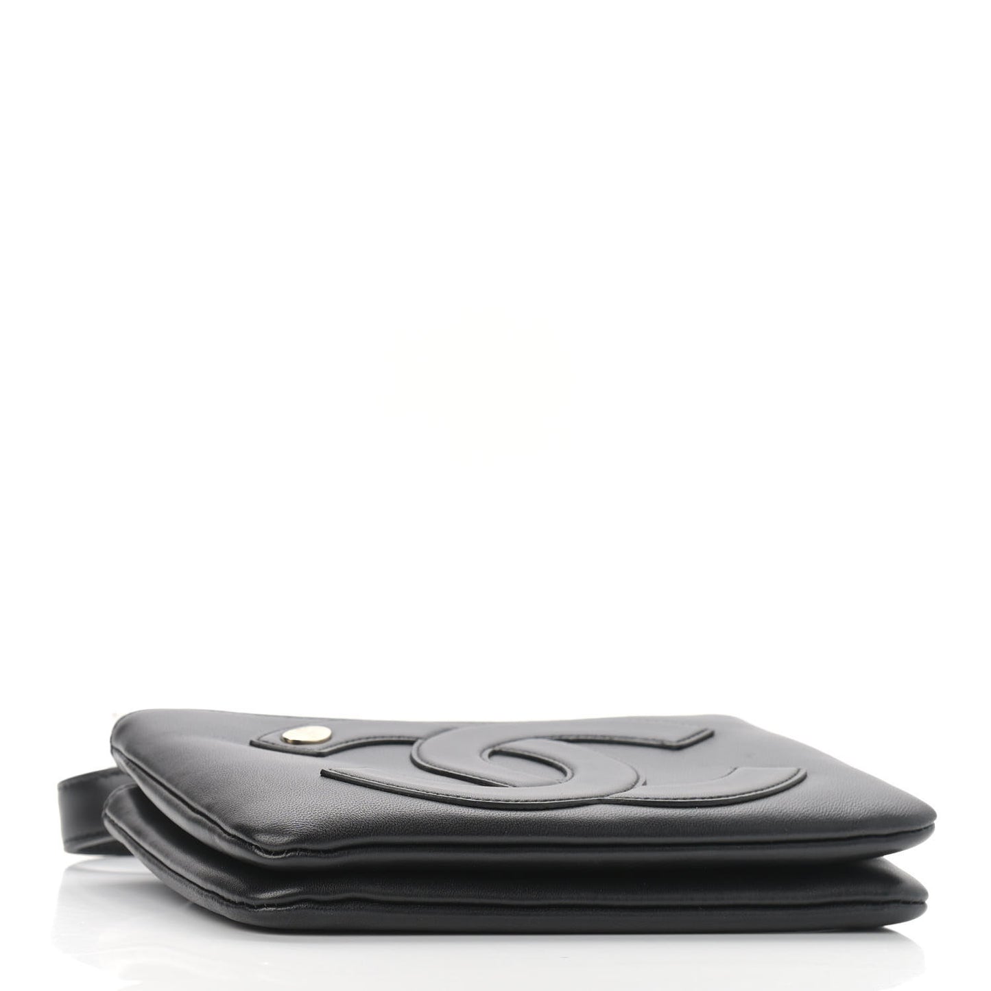 Lambskin CC Mania Waist Belt Bag Black
