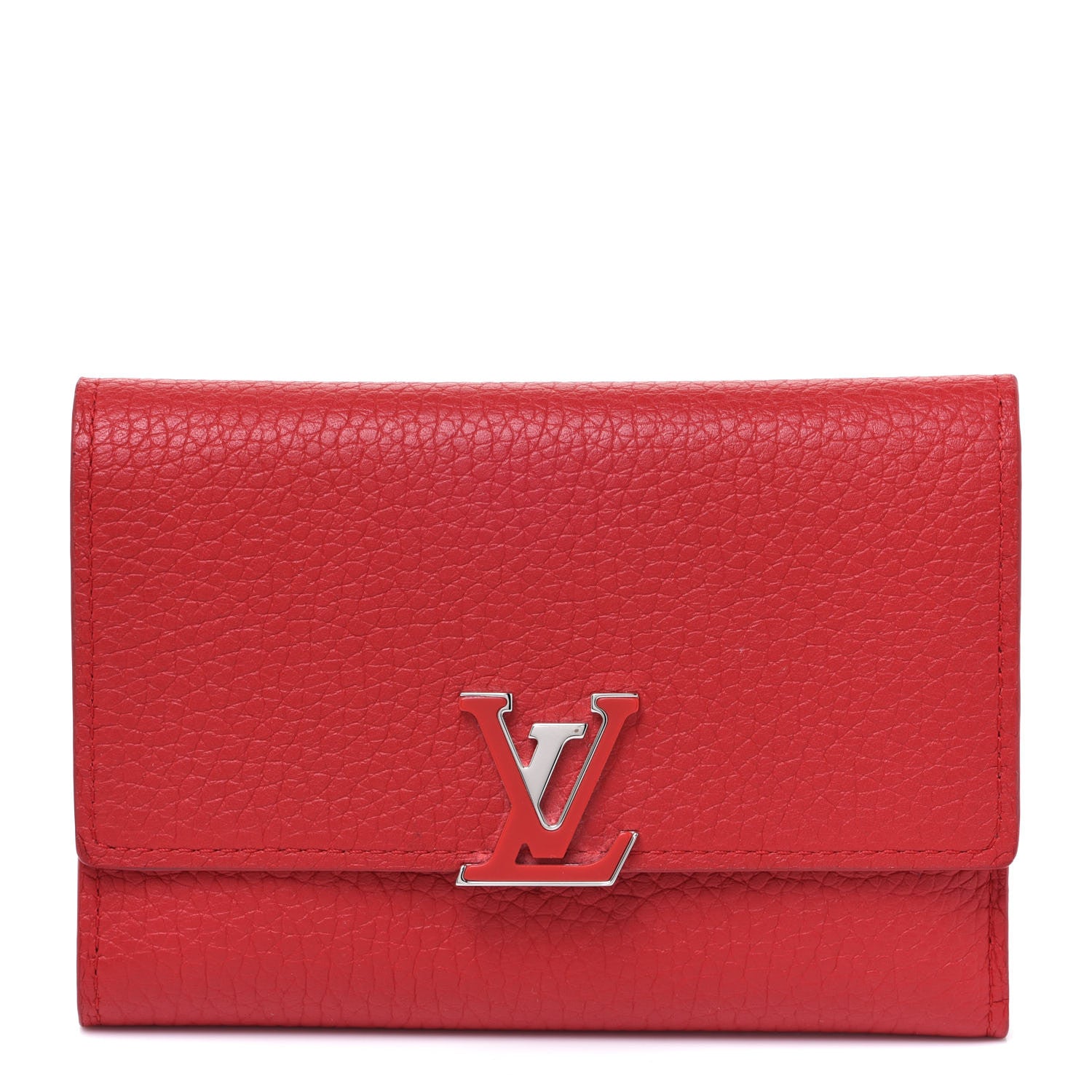Louis Vuitton Taurillon Capucines Compact Wallet Rubis 1 of 6