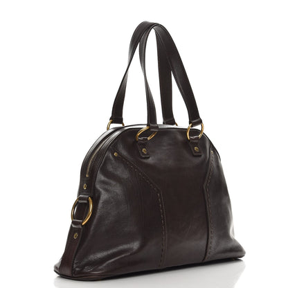 Saint Laurent Calfskin Large Muse Dark Brown 3 of 9