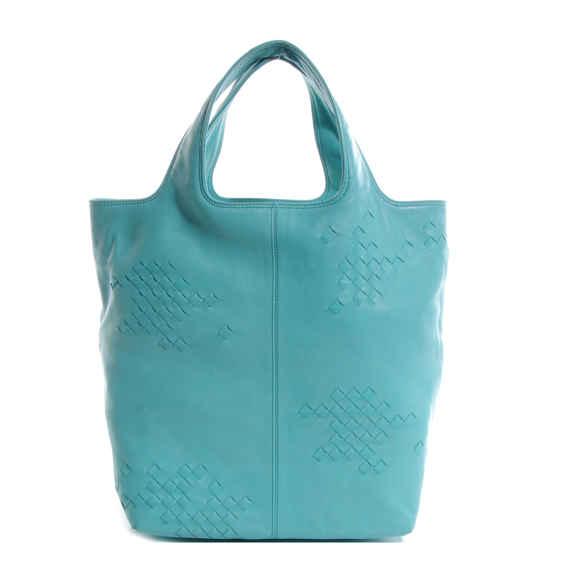 Bottega Veneta Catalano Leather Regent Tote Bag Turquoise 1 of 8