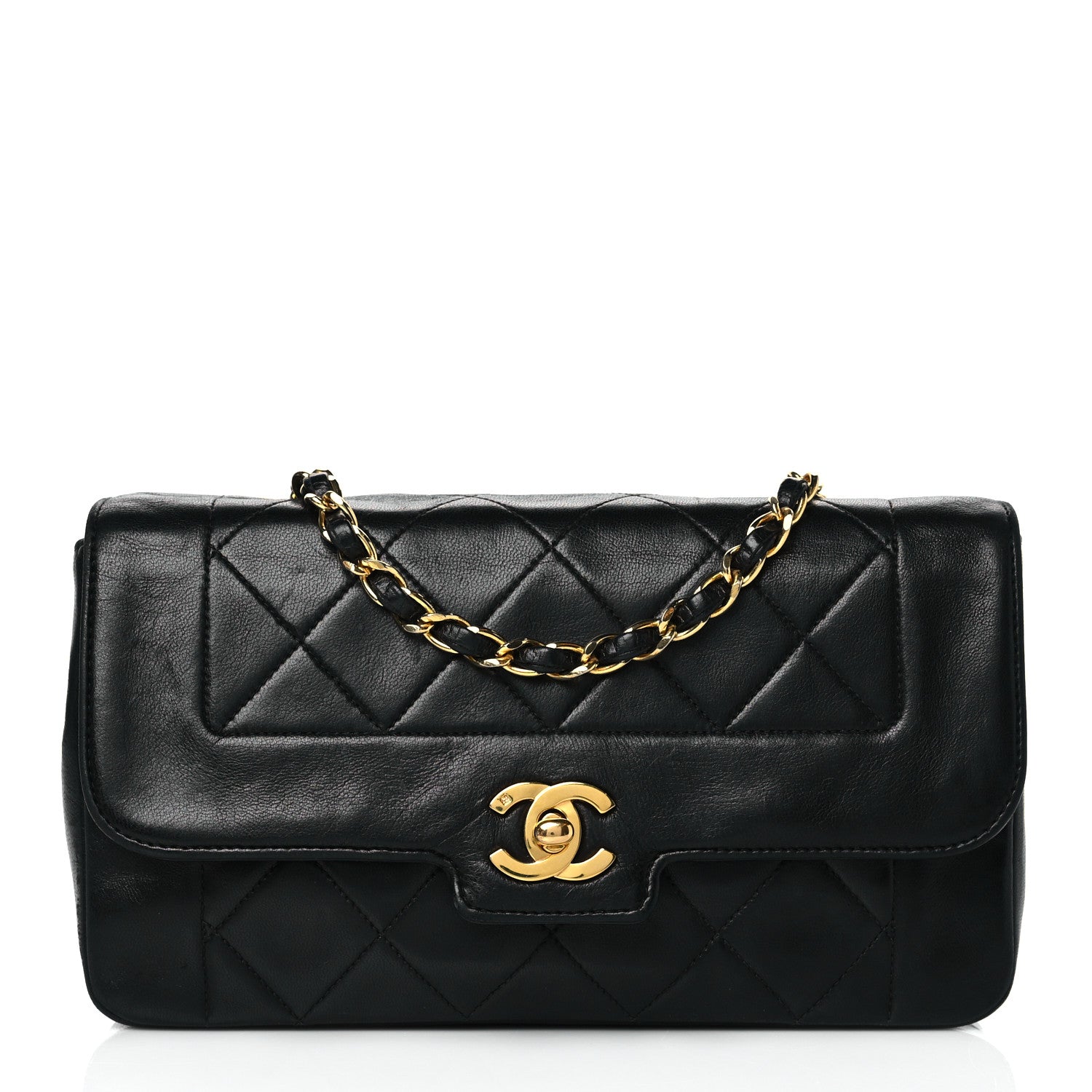 Chanel Lambskin Quilted Small Single Flap Black 1 of 9