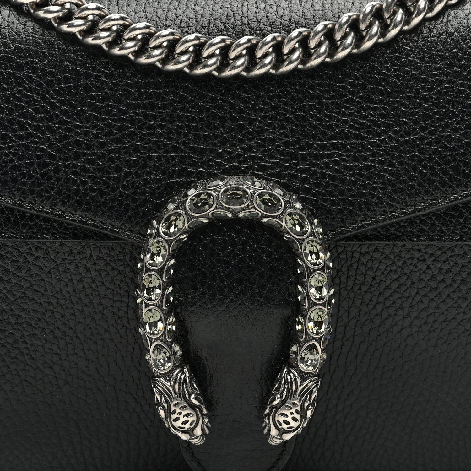 Gucci Pebbled Calfskin Small Dionysus Shoulder Bag Black 10 of 12