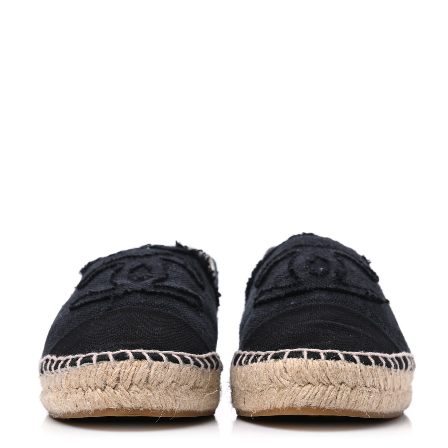 Linen CC Espadrilles 38 Black