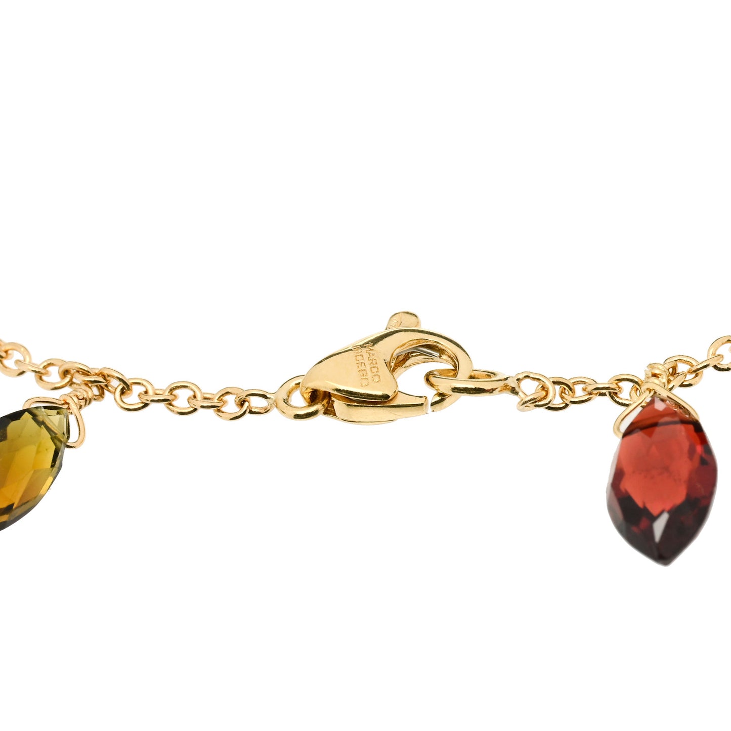 18K Yellow Gold Multi Gemstone Bracelet