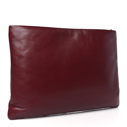 Saint Laurent Lambskin Small Calypso Pouch Rouge Merlot 3 of 10