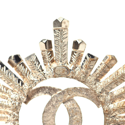 Chanel Crystal Baguette CC Brooch Light Gold 4 of 6