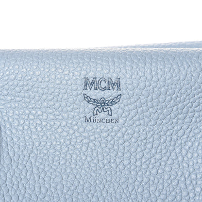 MCM Grained Calfskin Medium Milla Tote Sky Blue 6 of 7