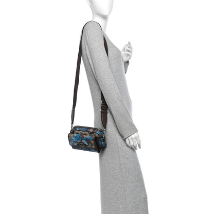 Gucci GG Supreme Monogram Mini Ophidia Crossbody Bag Blue 2 of 10