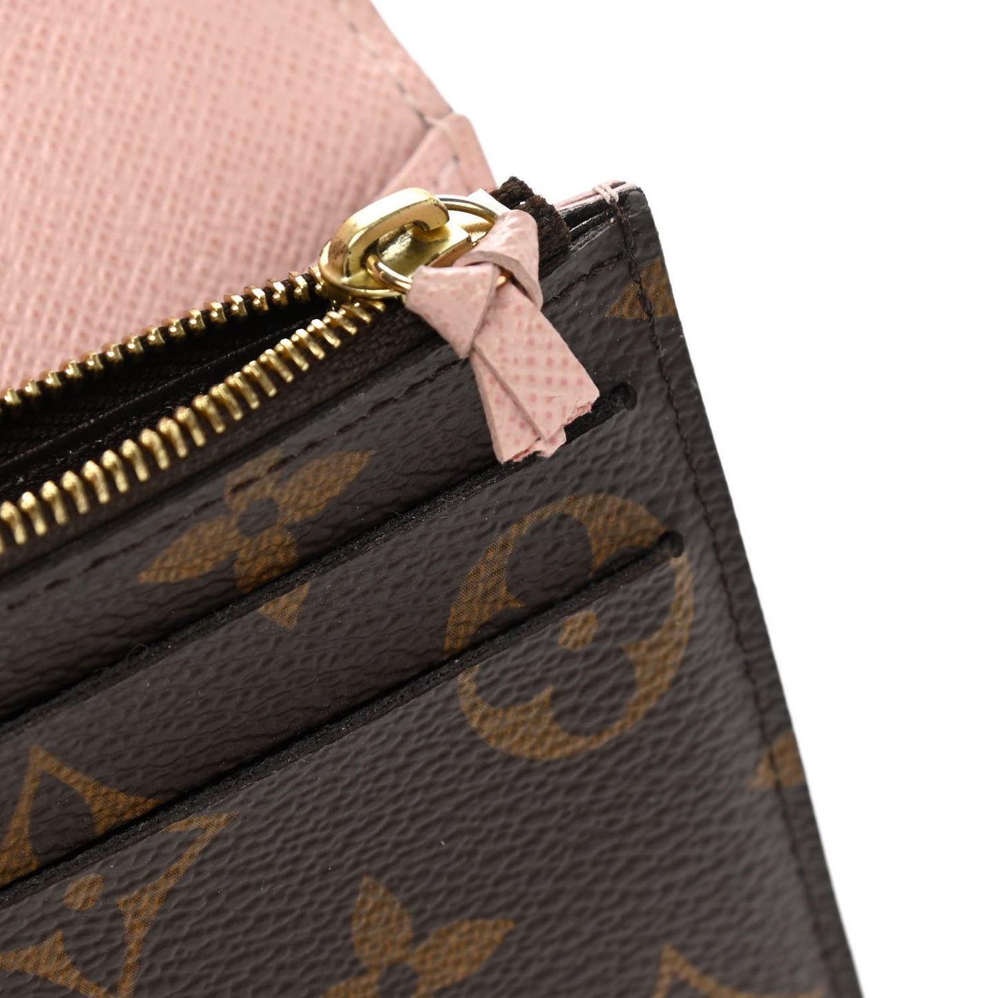 Monogram Emilie Wallet Rose Ballerine