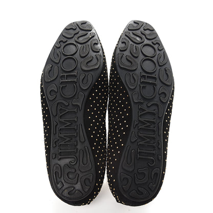 Jimmy Choo Suede Studded Wheel Weekend Slipper 39 Black 5 of 11